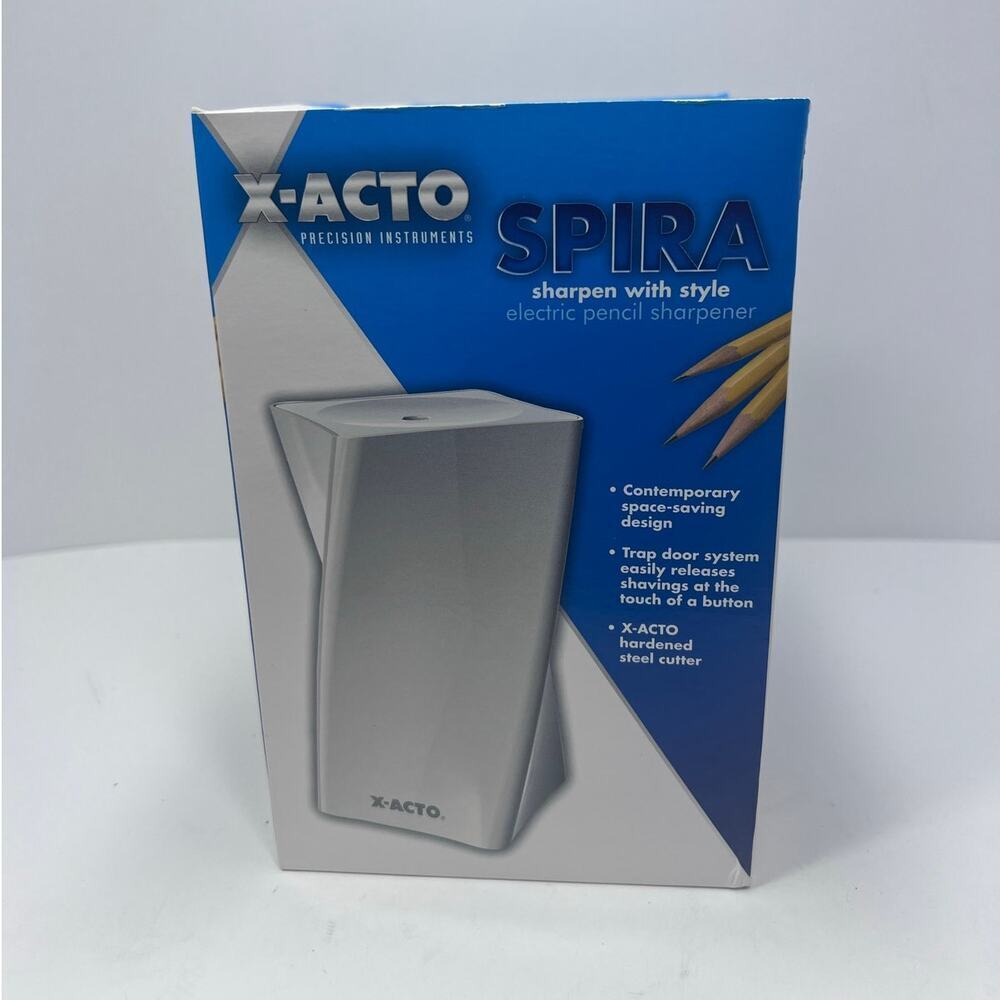 X-Acto Spira Electric Pencil Sharpener White (1765) New in Box